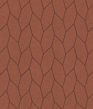 Тротуарная плитка СКОШЕННЫЙ ШЕСТИУГОЛЬНИК - Стандарт Красный